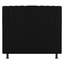 Ver imagem 6 de Cabeceira Cama Box Solteiro Dublin 100cm Linho Preto - Desk Design