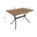 Ver imagem 2 de Mesa de Cozinha Loire c/ Tampo 1,60cm Bronze/Nogueira - Kappesberg