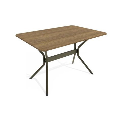 Mesa de Cozinha Loire c/ Tampo 1,60cm Bronze/Nogueira - Kappesberg