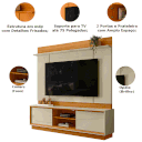 Ver imagem 2 de Estante Home Theater para TV até 75" 2 Portas Senna Cumaru/Opala