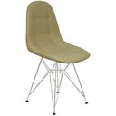 Ver imagem 1 de Cadeira Charles Eames Botonê Eiffel Base Metal Cromado - Bege