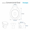 Ver imagem 3 de Tampa de Vaso Sanitario Almofadada Convencional Oval Biscuit (bege Claro) para Bacia Incepa