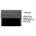 Ver mais imagens de Cabeceira Estofada Cama Box Casal 140 Cm Costa Rica Suede:cinza