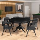 Ver imagem 7 de Conjunto Mesa de Jogos Carteado Bellagio Tampo Reversível e 6 Cadeiras Madeira Poker Base Estrela Pu