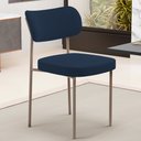 Ver imagem 2 de Cadeira Decorativa Sala de Jantar Melina Base Arena L02 Suede Azul Marinho - Lyam Decor