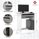 Ver imagem 3 de Escrivaninha EJ Móveis Mesa de computador Prática:Branco
