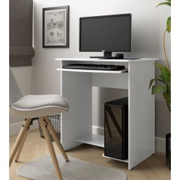 Escrivaninha EJ Móveis Mesa de computador Prática:Branco - 2