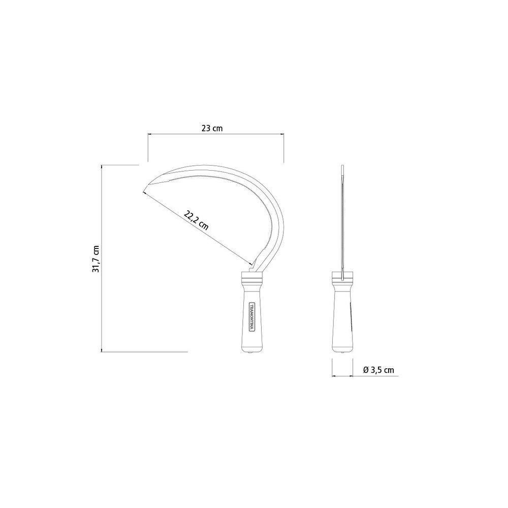 Foicinha com Dentes Tramontina em Aço com Cabo de Madeira - 4