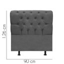 Ver imagem 3 de Cabeceira Estofada Paris 90cm Solteiro Para Cama Box Quarto Linho Cinza - Gat Magazine