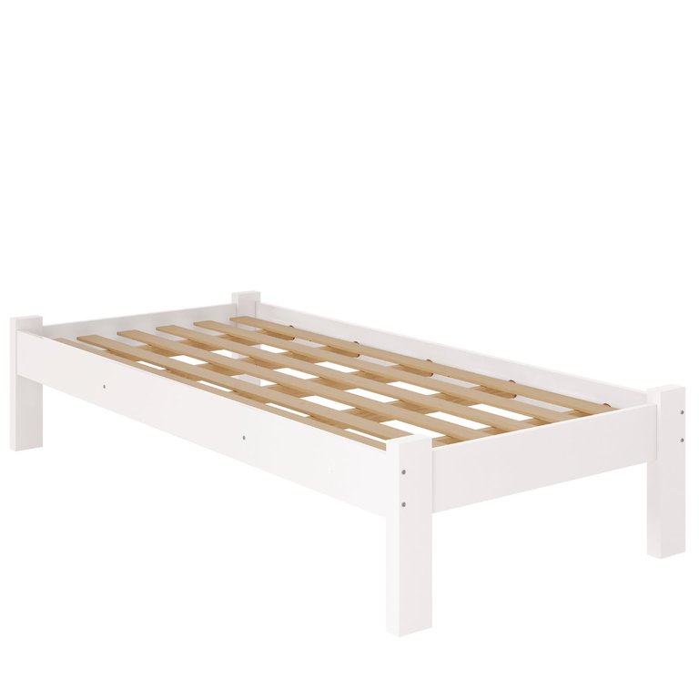 Cama Solteiro Turca New Madeira Maciça Cor Branco Cama Solteiro Turca New Madeira Maciça Cor Branco