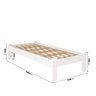 Cama Solteiro Turca New Madeira Maciça Cor Branco - 2