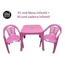 Ver imagem 2 de Mesa Infantil Rosa + 02 Cadeira Infantil Plasnorthon Kit