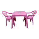 Ver imagem 3 de Mesa Infantil Rosa + 02 Cadeira Infantil Plasnorthon Kit