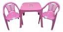 Ver imagem 1 de Mesa Infantil Rosa + 02 Cadeira Infantil Plasnorthon Kit