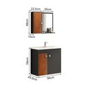Ver imagem 4 de Conjunto para Banheiro Munique Ii Preto Fosco e Naturalle Ripado 3D com Design Moderno