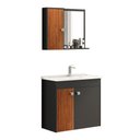 Ver imagem 2 de Conjunto para Banheiro Munique Ii Preto Fosco e Naturalle Ripado 3D com Design Moderno