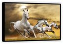 Ver imagem 5 de Quadro Decorativo Abstrato Animais Cavalos Cavalo Branco Tela em Canvas Filete Gg