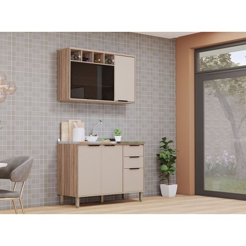 Cozinha Modulada Compacta 2 Peças sem Tampo Aspen Luciane Móveis