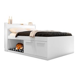 Cama Multifuncional Casal Com Caminha Pet E Nichos Branco Framar - 2