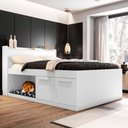 Ver imagem 1 de Cama Multifuncional Casal Com Caminha Pet E Nichos Branco Framar