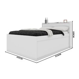Cama Multifuncional Casal Com Caminha Pet E Nichos Branco Framar - 4
