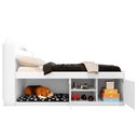Ver imagem 3 de Cama Multifuncional Casal Com Caminha Pet E Nichos Branco Framar