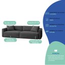 Ver imagem 4 de Sofá 3 Lugares Velaris 200cm Sala de Estar Luxo Recepção Conforto Escritório Linho
