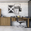 Ver imagem 1 de Conjunto com Mesa de Escritório em L 02 Peças Versátil Cj14-012 Kappesberg Itapuã
