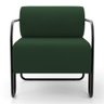 Poltrona Decorativa Orgânica Living Miska Veludo Verde Escuro - Desk Design - 5