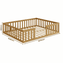 Ver imagem 2 de Cama Montessoriana Queen Nemargi Madeira Maciça com Grade Nogueira
