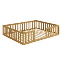 Ver imagem 3 de Cama Montessoriana Queen Nemargi Madeira Maciça com Grade Nogueira