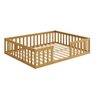 Cama Montessoriana Queen Nemargi Madeira Maciça com Grade Nogueira - 3