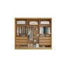Guarda Roupa Casal Bergamo 100% Mdf 3 Portas Correr 6 Gavetas Amplo Espaço Interno - Bianchi Móveis: - 3