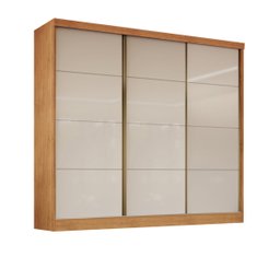 Guarda Roupa Casal Bergamo 100% Mdf 3 Portas Correr 6 Gavetas Amplo Espaço Interno - Bianchi Móveis: - 1