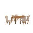 Ver imagem 2 de Conjunto de Mesa de Jantar Dublin 180 Tp MDF Laminado Canto Copo 6 Cadeiras Mariana