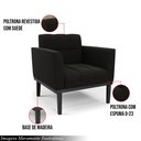 Ver imagem 3 de Poltrona Decorativa Karen Pés Fixo em Madeira Preto Suede Preto G19 - Gran Belo