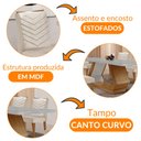 Ver imagem 6 de Mesa para Sala de Jantar Alvorada 180cm Mdf com Vidro Canto Copo e 6 Cadeiras Liz