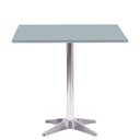 Ver imagem 1 de Mesa Delta em Alumínio 75 Cm (alt) Base em X Tampo Mdp Quadrado 80 Cm (larg) X 2,50 Cm (alt) Cinza