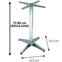 Ver imagem 4 de Mesa Delta em Alumínio 75 Cm (alt) Base em X Tampo Mdp Quadrado 80 Cm (larg) X 2,50 Cm (alt) Cinza