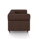 Ver imagem 5 de Kit 2 Poltronas Decorativas Sala de Estar Stanford Chesterfield Pés de Madeira Couro Marrom Brilho G