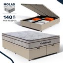 Ver imagem 2 de Cama Box Baú com Colchão Ortobom de Molas Ensacadas Pillow In Pro Vida Queen 158cm