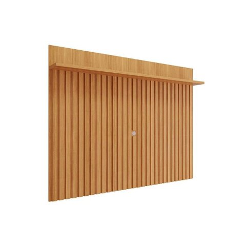 Painel Quarto P/tv até 70 Pol Trend 100% Mdf Ripado C/ Prateleira 180x135cm Nature - Permóbili