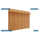 Ver imagem 2 de Painel Quarto P/tv até 70 Pol Trend 100% Mdf Ripado C/ Prateleira 180x135cm Nature - Permóbili