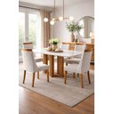 Ver imagem 1 de Sala de Jantar 4 Cadeiras 1,20 X80 - Vênus - Domus Móveis