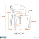 Ver imagem 7 de Kit 2 Cadeiras Genova Estofada em Tecido ou Couro Ecológico com Estrutura em Aço Carbono - Fratini