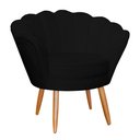 Ver imagem 1 de Poltrona Decorativa para Sala de Estar Charm Suede Preto - Montanaris Decor MD MONTANARIS DECOR