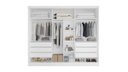 Ver imagem 2 de Guarda-roupa 3 Portas Espelhadas Mdf 6 Gavetas - Bergamo-branco - Bianchi Móveis