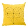 Capa Coração Geométrico: Amarelo - 1