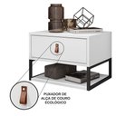 Ver imagem 3 de Mesa de Cabeceira Quarto Sigma 1 Gaveta Branco Branco