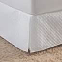 Ver imagem 1 de Saia para Box de Colchão Casal Padrão 1 Peça Matelada 100% Poliéster Branco